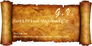 Gottfried Valdemár névjegykártya